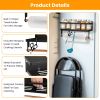 2Pcs Magnetic Spice Racks For Refrigerator With Paper Towel Holder Hooks Kitchen Space-Saving Foldable Fridge Magnet Organizer For Oven Microwave Wash