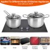 Stainless Steel Cookware Set Fast Even Heat Induction Pots Pans Set Dishwasher Safe With 2.7/3.7 Quart Stockpot 2 Quart Saucepan 9.17In Frying Pan