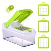 Vegetable Slicer Quick Potato Tomato Fruit Cutter Set W/3 Blades Stainless Steel Food Chopper