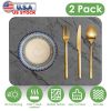 2 Pack 11.81X15.75In Stone Dish Drying Mat Silicone Diatomaceous Earth Shower Mat Marble Dish Drying Pad Fast Drying In 30S 1832℉Heat Resistant Non-Sl