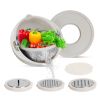 Multifunctional Mixing Bowl With Lid Set 3 Replaceable Graters Food Strainer And Colander Fruit Vegetable Washing Basket Stainless Steel