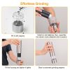 Electric Salt Pepper Grinder With Light Adjustable Coarseness Stainless Steel Salt Pepper Shaker Battery Operated Pepper Grinder Mill Easy Refill And