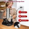 5-In-1 Electric Wine Opener Set Usb Rechargeable Wine Corkscrew Bottle Opener Cordless Corkscrew Remover With Charging Base With Wine Pourer Vacuum St