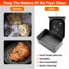 3Pcs Reusable Foldbale Air Fryer Silicone Pot 464°F Heat Resistant Round Replacement Of Parchment Liners 3 Food Grade Baking Basket Pans For 4+Quart A