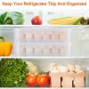 2Pcs Plastic Egg Holder Stackable Egg Storage Box Egg Rack For Refrigerator 24 Cavity Per Container