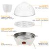 Electric Egg Cooker 7-Capacity Bpa-Free Hard-Boiled Egg Maker W/ Auto-Off Measuring Cup For Hard Boiled Steamed Vegetables Seafood Dumplings