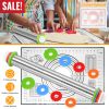 Dough Rolling Pin Dough Roller Stainless Steel Rolling Pins With 4 Removable Adjustable Thickness Rings And Rolling Mat For Baking Pizza Fondant Pie C
