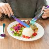 4-Piece Flatware Set Stainless Steel Silverware Cutlery Kitchen Utensil Set W/ Fork Knife Tea Spoon For Home Kitchen Hotel Restaurant