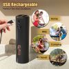 Electric Pepper Grinder Usb Rechargeable Pepper Mill Automatic Salt Grinder With 6 Adjustable Coarseness Led Light 110Ml/3.72Oz Container One Hand Ope