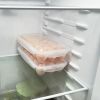 2Pcs Plastic Egg Holder Stackable Egg Storage Box Egg Rack For Refrigerator 18 Cavity Per Container Dishwasher Safe