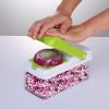 Vegetable Slicer Quick Potato Tomato Fruit Cutter Set W/3 Blades Stainless Steel Food Chopper
