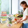 44Pieces Plastic Food Storage Containers With Lids Airtight Leak-Proof Reusable Meal Prep Containers Lunch Container With Labels Marker For Kitchen St