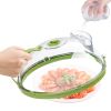 2Pcs Transparent Microwave Covers For Food Splatter Cover Lid Food Splatter Guard Protector With Handle Adjustable Steam Vents Water Storage Box