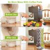 24 Cups Coffee Pod Holder Coffee Capsule Storage Rack 360° Rotatable Chrome Plating Carousel Coffee Pods Dispenser For Nespresso Lavazza Gaggia Capsul