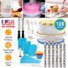 11In Rotating Cake Turntable 108Pcs Cake Decorating Supplies Kit Revolving Cake Table Stand Base Baking Tools