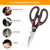 2Pcs Kitchen Scissors Stainless Steel Non Slip Sharp Shears Multi Purposes Walnut Cracker Bottle Opener Food Scissors For Chicken Poultry Scissors Mea
