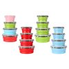 4Pcs Collapsible Bowls With Lids, Silicone Folding Food Storage Containers, Space Saving Camping Bowls, Microwave & Freezer & Dishwasher Safe Meal Pre