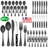 48-Piece Silverware Set Stainless Steel Flatware Cutlery Set Tableware Eating Utensils For 8 With Knife Fork Spoon Dishwasher Safe For Home Kitchen Re