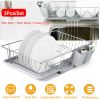 3Pcs Dish Drainer Drying Rack Set Drainer Drain Board Dish Rack K W/ Plastic Cutlery Holder Drain Board