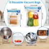 Cordless Handheld Vacuum Sealer Mini Food Vacuum Saver Rechargeable Food Vacuum Pump With 10 Reusable Sous Vide Bags