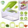Vegetable Slicer Quick Potato Tomato Fruit Cutter Set W/3 Blades Stainless Steel Food Chopper