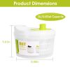 3L/0.8Gal Salad Spinner Fruit Vegetable Washer Lettuce Drainer Hand Cranking Vegetable Dryer With Lid For Home Kitchen Fruit Vegetable Washing