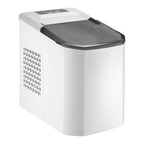 Electric Countertop Ice Maker With Ice Scoop Basket Self-Cleaning Max 33Lbs/24Hrs Ice Making Machine Bullet Ice Machine For Home Kitchen Office Party