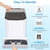 Electric Countertop Ice Maker With Ice Scoop Basket Self-Cleaning Max 33Lbs/24Hrs Ice Making Machine Bullet Ice Machine For Home Kitchen Office Party