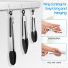 3Pcs Kitchen Tongs Stainless Steel Locking Food Tongs With Silicon Tips Bpa Free Non-Stick Bbq Cooking Grilling Locking Food Tongs High Heat Resistant
