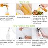 Olive Oil Sprayer 2Pcs Oil Dispenser Mister Refillable Stainless Steel Glass Vinegar Bottle W/ Measurement Oil Control Diet For Cooking Bbq Roast Sala