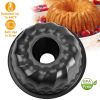 Fluted Tube Cake Pan Non-Stick Carbon Steel Round Bakeware Household Baking Tray Bundt Cake Pans For Mousse Cake Gelatin Bread