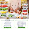 44Pieces Plastic Food Storage Containers With Lids Airtight Leak-Proof Reusable Meal Prep Containers Lunch Container With Labels Marker For Kitchen St
