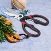 2Pcs Kitchen Scissors Stainless Steel Non Slip Sharp Shears Multi Purposes Walnut Cracker Bottle Opener Food Scissors For Chicken Poultry Scissors Mea