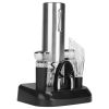 5-In-1 Electric Wine Opener Set Usb Rechargeable Wine Corkscrew Bottle Opener Cordless Corkscrew Remover With Charging Base With Wine Pourer Vacuum St