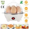 Electric Egg Cooker 7-Capacity Bpa-Free Hard-Boiled Egg Maker W/ Auto-Off Measuring Cup For Hard Boiled Steamed Vegetables Seafood Dumplings