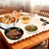 Food Warming Mat 23.6X15.8In 300W Fast Heating Electric Silicone Food Warmer With 14 Temp Levels 10Hrs Timer Settings Roll-Up Portable Hot Plates Heat