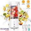 450Ml/15.2Oz Portable Fruit Blender With 6 Blades Rechargeable Juice Cup For Shakes Smoothies Juice Personal Mini Fruit Mixer For Outdoor Gym Office