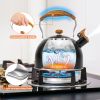 2.2Quarts Stainless Steel Tea Coffee Milk Kettle Stovetop Kettle Loud Whistling Teapot W/ Nylon Handle