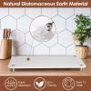 Stone Dish Drying Mats Home Dish Quick Drying Stone Pad Diatomaceous Earth Draining Mat With Anti-Slip Stainless Steel Feet