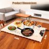 Food Warming Mat 23.6X15.8In 300W Fast Heating Electric Silicone Food Warmer With 14 Temp Levels 10Hrs Timer Settings Roll-Up Portable Hot Plates Heat