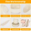 48Pcs Wheat Dinnerware Set Reusable Plastic Dinnerware Set Service For 6 Unbreakable Kitchen Cups Plates And Bowls Sets Dishwasher Microwave Freezer S