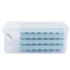4 Packs Small Ice Cube Trays Mini Circle Ice Cube Tray Round Ice Ball Maker Mold With Lid Bin 132Pcs Ice Cubes For Chilling Drinks Coffee Juice Cockta