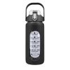 64Oz Glass Water Bottle Sports Water Bottle Motivational Water Bottle Water Intake Tracker Bottle With Straw Time Marker Silicone Sleeve Handle For Gy