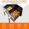 Reusable Air Fryer Silicone Pot Rectangle Replacement Of Parchment Liners 2 Basket Pans With 1 Pair Of Mittens For 6-8 Quart Oven Air Fryer