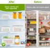 5Pcs Fruit Vegetable Containers With Removable Drain Basket Leakproof Lid Stackable Food Storage Organizer For Fridge Dishwasher Safe