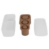 Ice Cube Tray Fit For 20Oz/30Oz/40Oz Stanley Cup Easy Release Silicone Hallow Cylinder Tumbler Ice Cube Mold With Lid And Bin For Iced Juice Whiskey C