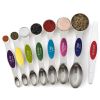 Dual Sided Magnetic Measuring Spoons With Leveler Stainless Steel Stackable Measuring Teaspoons Tablespoons For Dry Liquid Ingredients Set Of 8