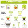 12 In 1 Vegetable Chopper With Container Kitchen Food Slicer Dicer Grater Peeler Egg Separator Hand Protector For Onion Salad Potato