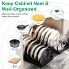 Pull Out Pots And Pans Organizer Under Cabinet With 8 Adjustable Dividers Rustproof Carbon Steel Sliding Pots Holder For Kitchen Cookware Bakeware Pot