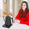 1200W Electric Gooseneck Kettle With Precise Temperature Control Up To 24H Timer Auto Off Protection Fast Heating Stainless Steel Water Boiler For Cof